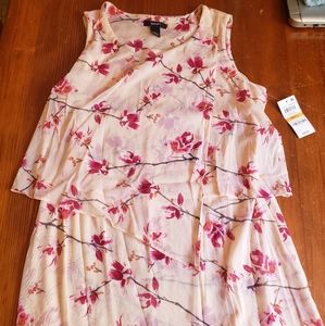Layered cherry blossom blouse